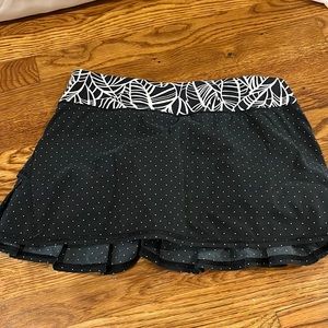 Black with White dots Lululemon Skirt